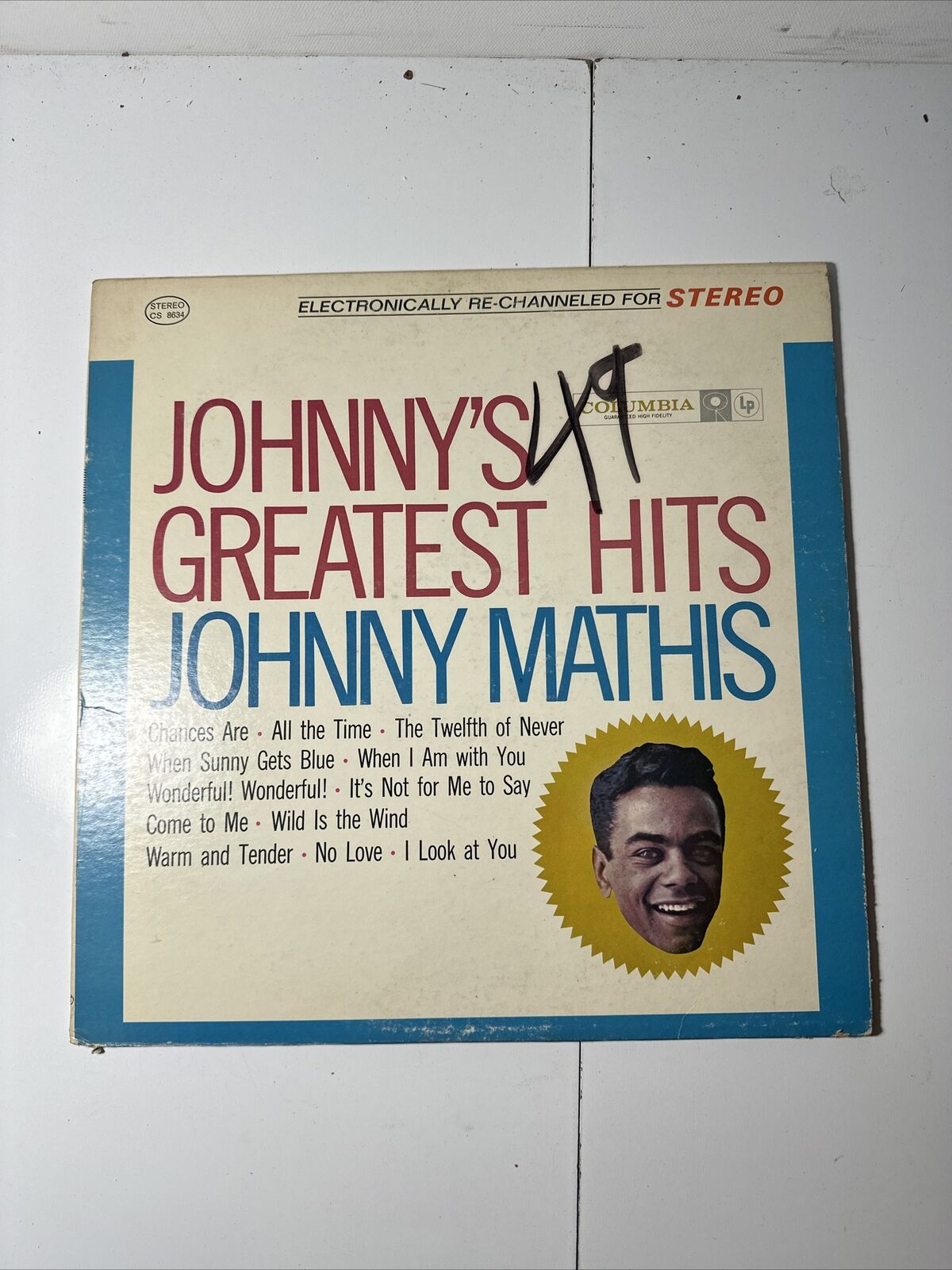 1962 Johnny Mathis Johnny\'s Greatest Hits CS 8634