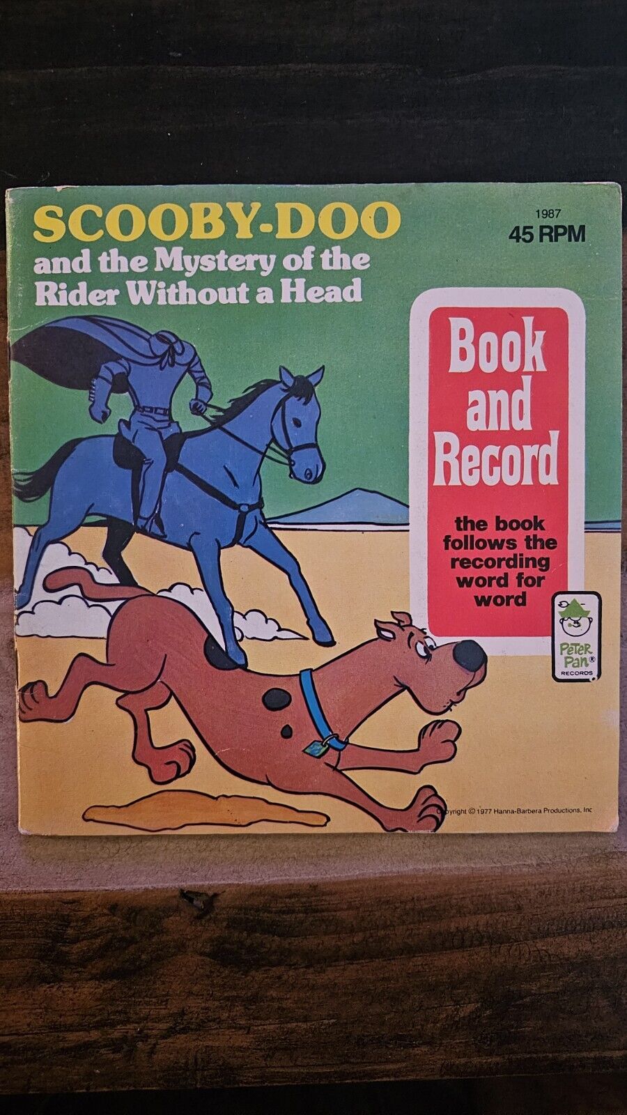 Scooby Doo Mystery of the rider Without a Head Book & Record 45 RPM 7”Single