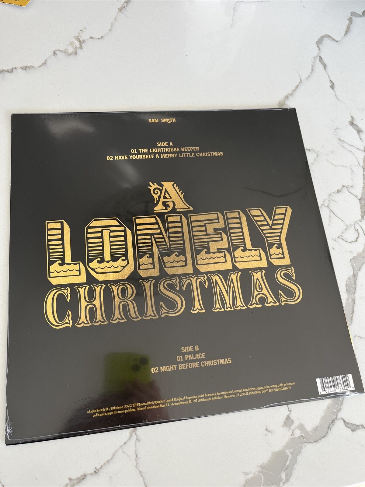 Sam Smith - A Lonely Christmas SPOTIFY Fans First WHITE Vinyl Record EP
