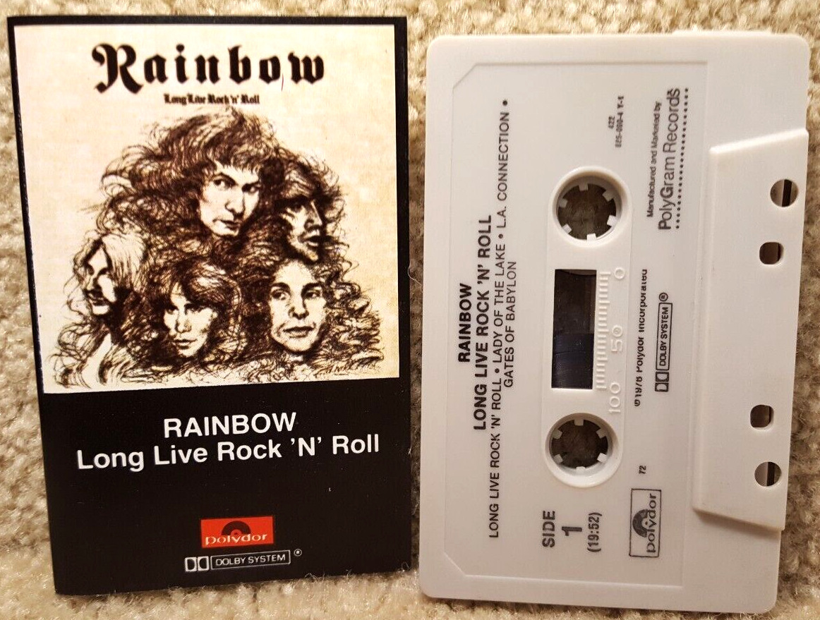 Vintage 1978 Cassette Tape Rainbow Long Live Rock \'N\' Roll PolyGram Records