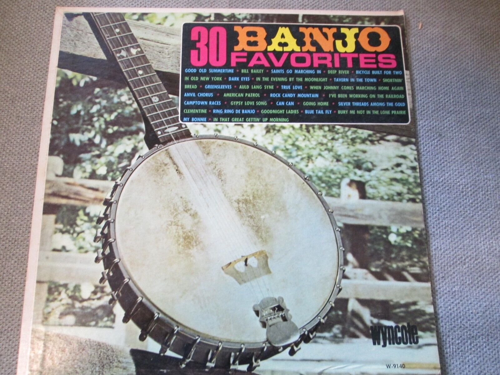30 Banjo Favorites Wyncote Mono Record 33 1/3 LP Album