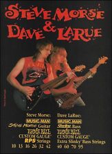 Steve Morse Ernie Ball Music Man Dave LaRue Sterling Bass guitar strings 1994 ad picture