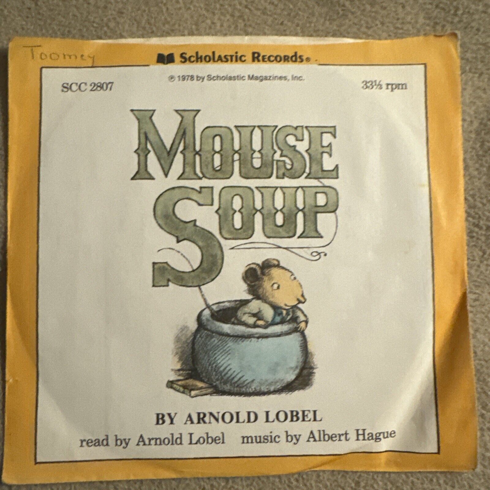 Vintage MOUSE SOUP Scholastic Records 1978 Children’s Read Along Story