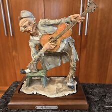 Vtg Capodimonte Porcelain Guitar Player Figurine Statue Sculpture Made in Italy picture