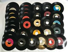 45 RPM Mixed Single Records No Sleeves 1950'S-70's Lot of 32 picture