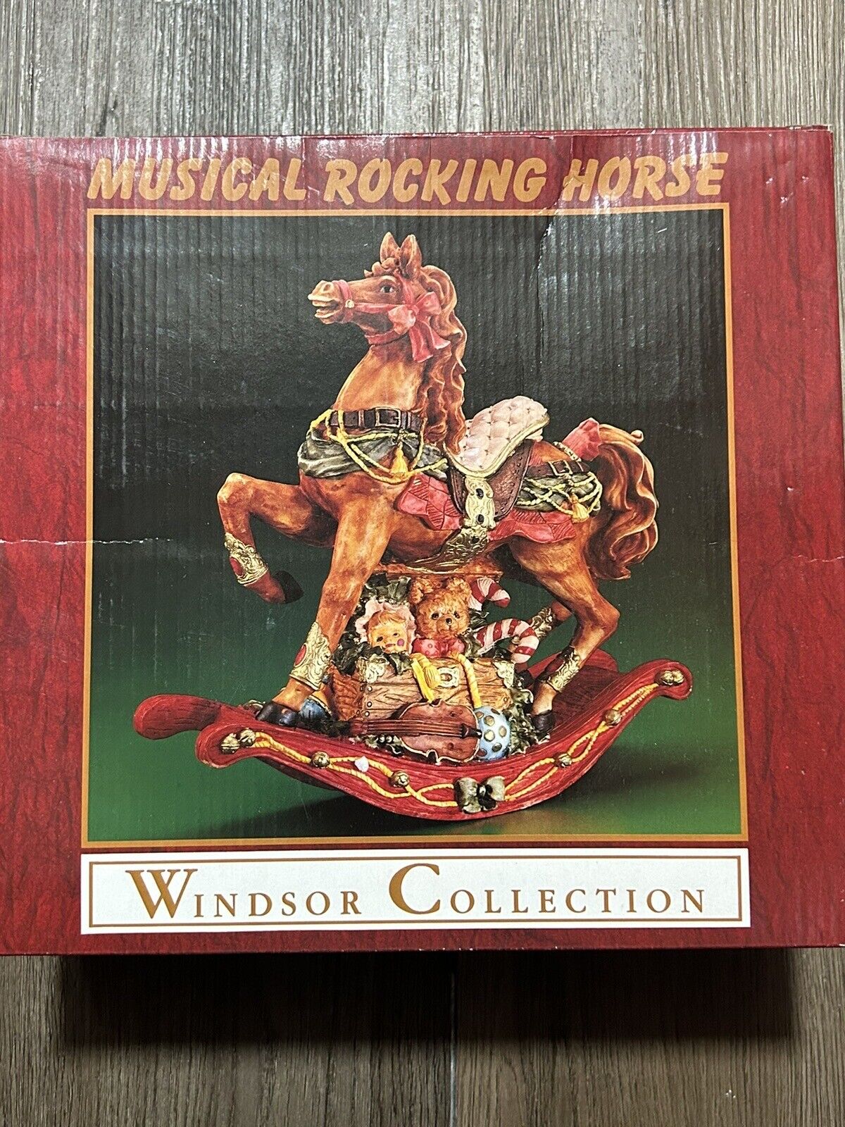 Vintage WIndsor Collection Musical Rocking Horse Jingle Bells Christmas