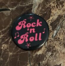 Vintage 1980s Rock 'n Roll Pinback Pin Button 1.25