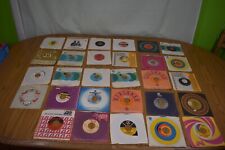 Large Vintage 45 Record Lot of 29 With Sleeves Cher, Elton John, Let it Go picture