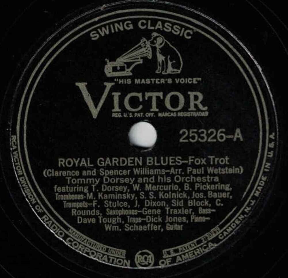 Tommy Dorsey Orch 78 Royal Garden Blues / Jada SH1D