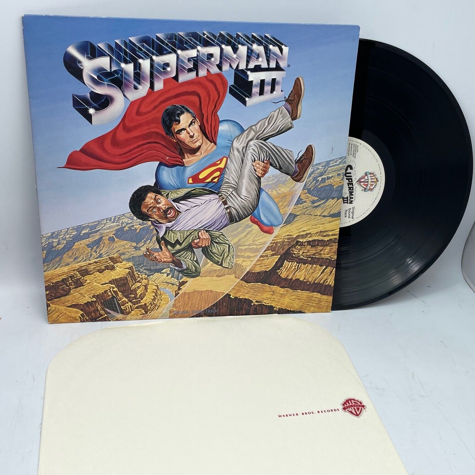 Superman III Soundtrack Vinyl LP Record Giorgio Moroder 1983 80s Near Mint NM