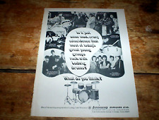 LUDWIG DRUMS ( HENDRIX / HOLLIES / RASCALS / BLIND FAITH ) ORIG 1966 PROMO Ad NM picture