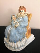 Vintage Porcelain Music Box Mother And Child Animated Head picture