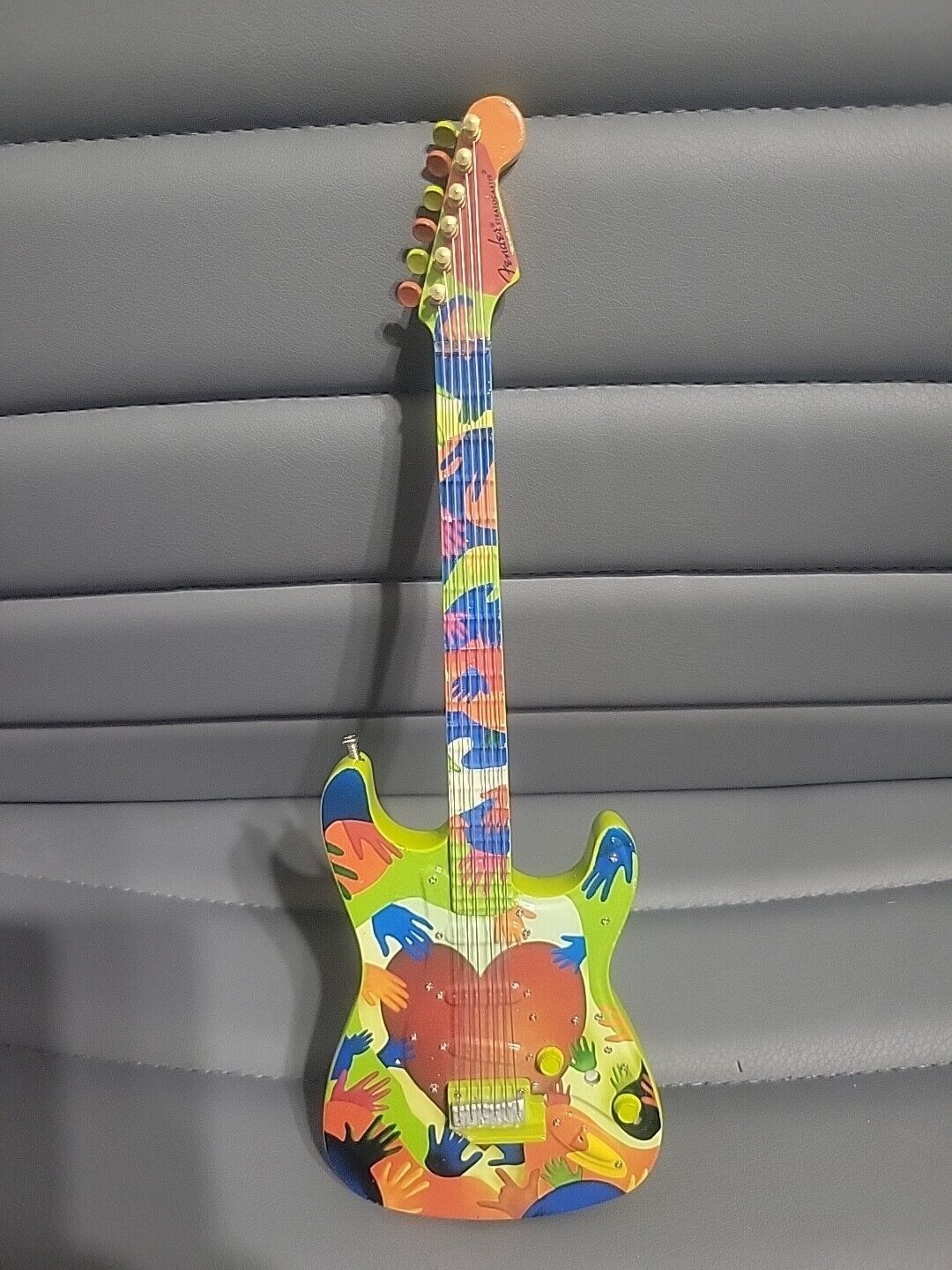 Fender Painted Guitar Collectible Figurine By Guitar  Mania 2004 10”