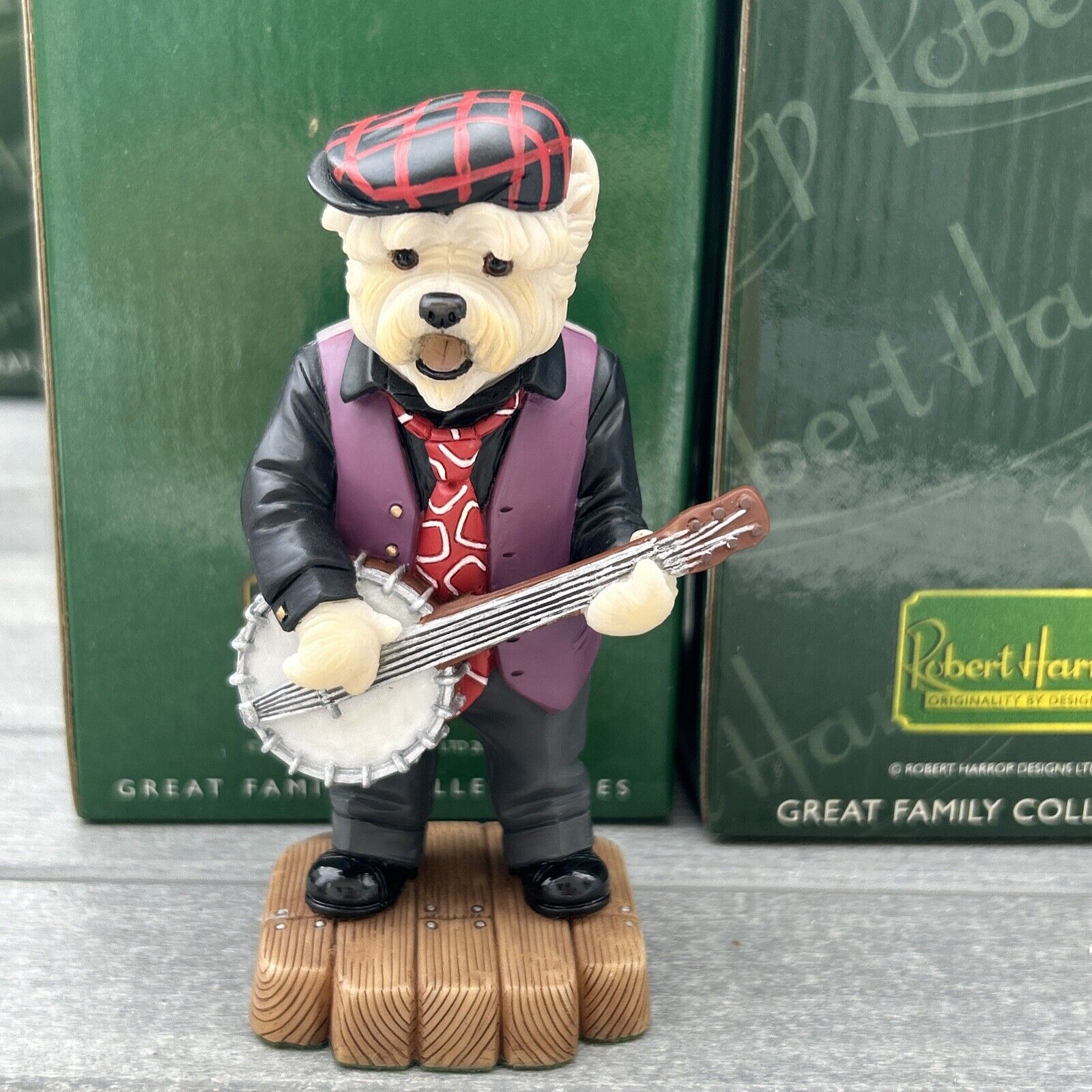 Robert Harrop Strumming Banjo Westie Mckenzie West Highland Terrier Dog Figurine