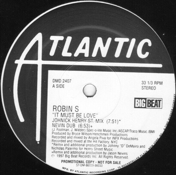 Robin S- It Must Be Love 2xLP 1997 DMD-2407 Vinyl 12\'\' Vintage