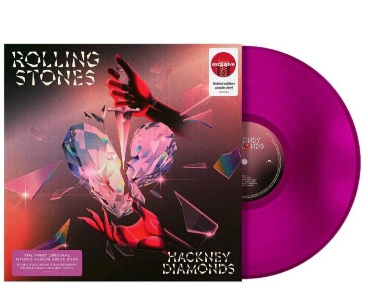 Sealed The Rolling Stones Hackney Diamonds Translucent Purple Vinyl LP *Creased