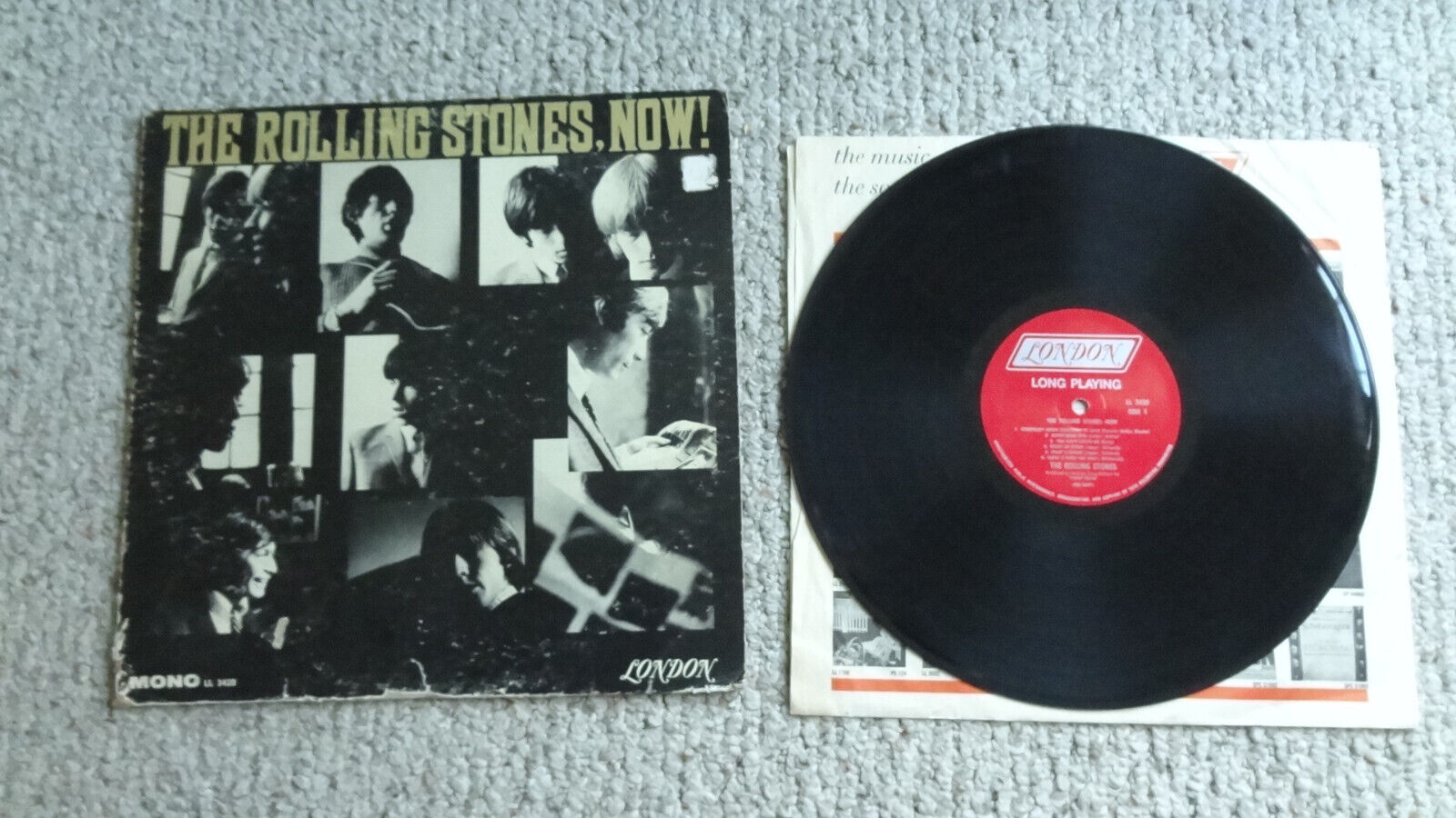 The Rolling Stones Now LP Record Vinyl London LL 3420 Album 1964 MONO