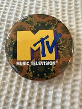 Vintage Original  MTV Logo Music Television Button Pin Pinback Rare picture