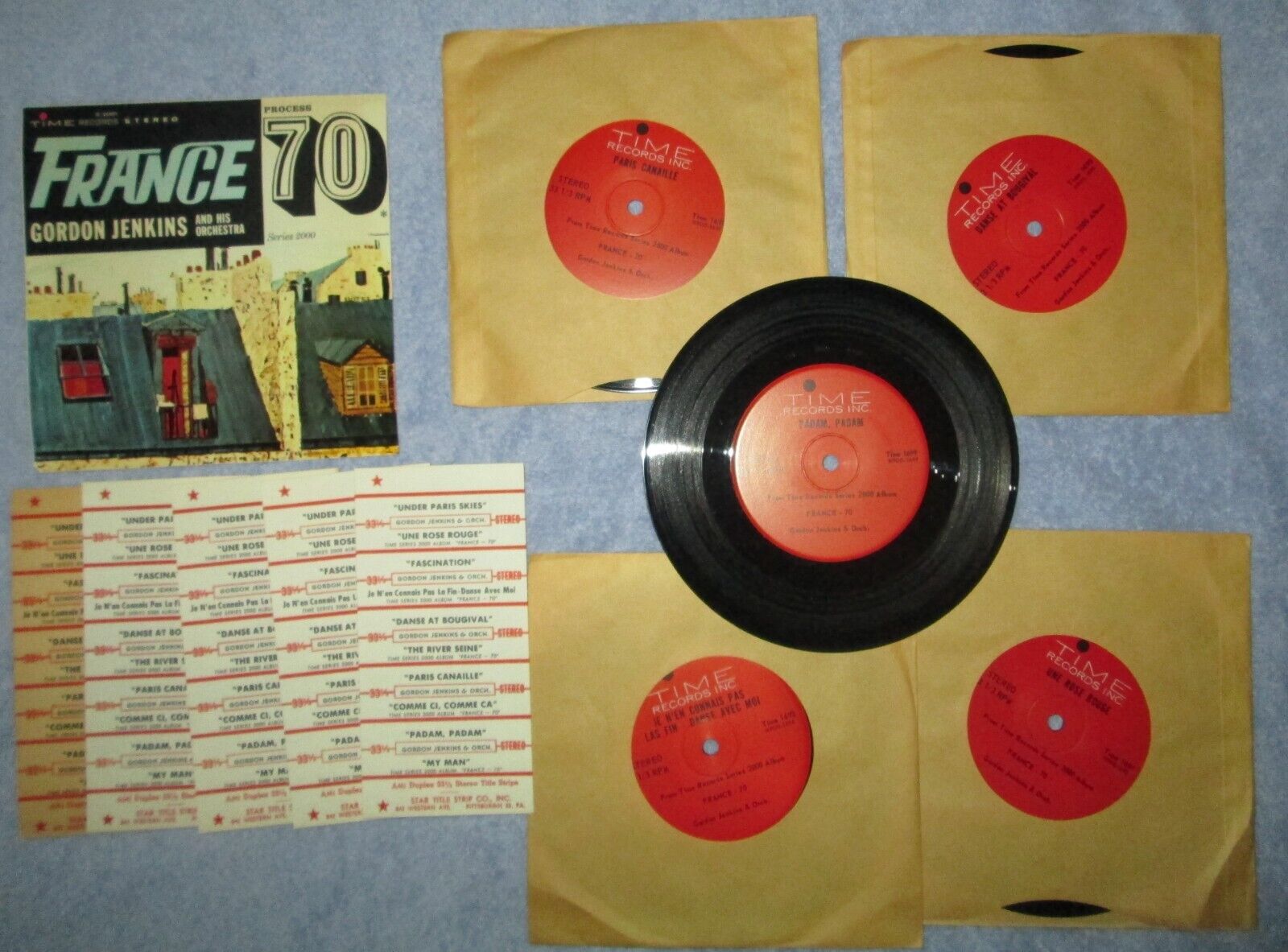 Jukebox Package Gordon Jenkins Time Records Lot Five 33 1/3 RPM NOS