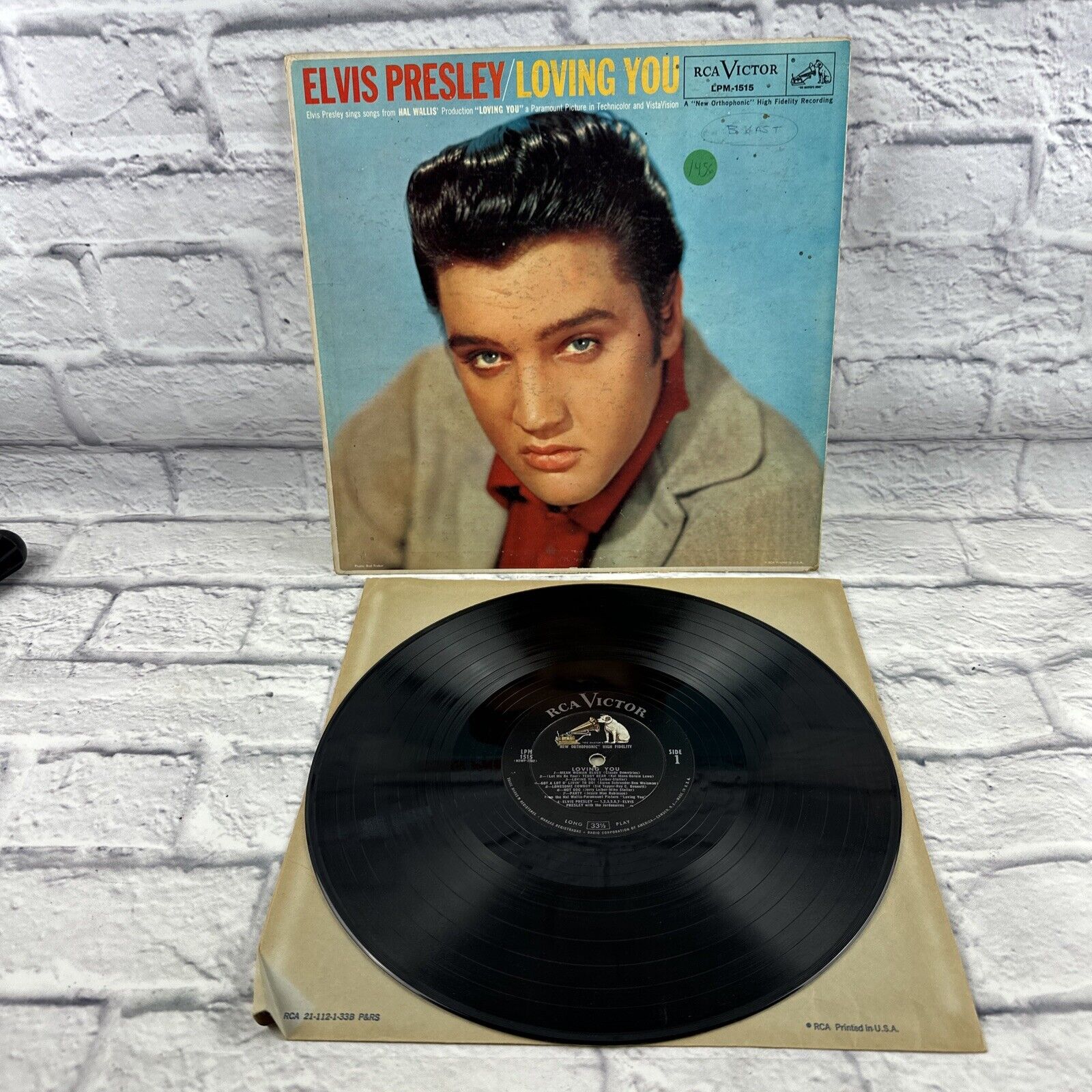 Elvis Presley RCA LPM-1515 Loving You LP R 3S/3S Original 1957.