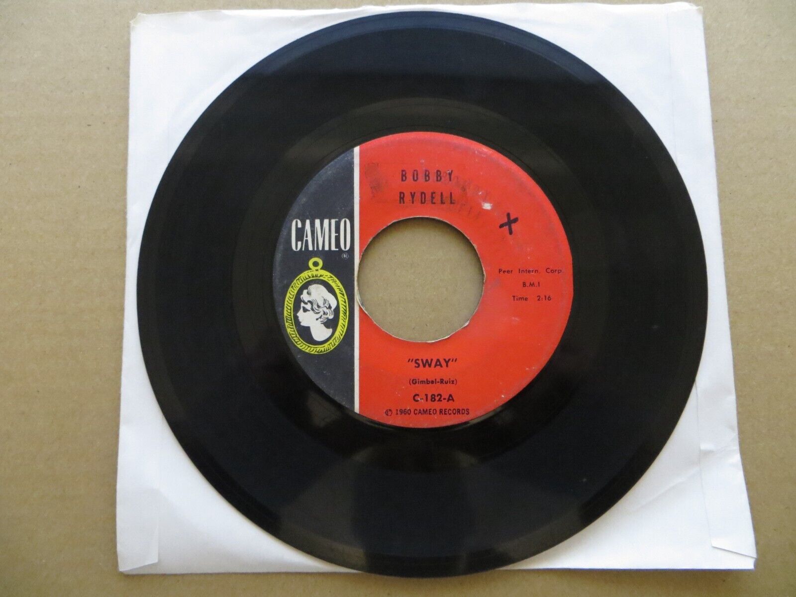 Bobby Rydell – Sway / Groovy Tonight - 1960 - Cameo C-182 7\