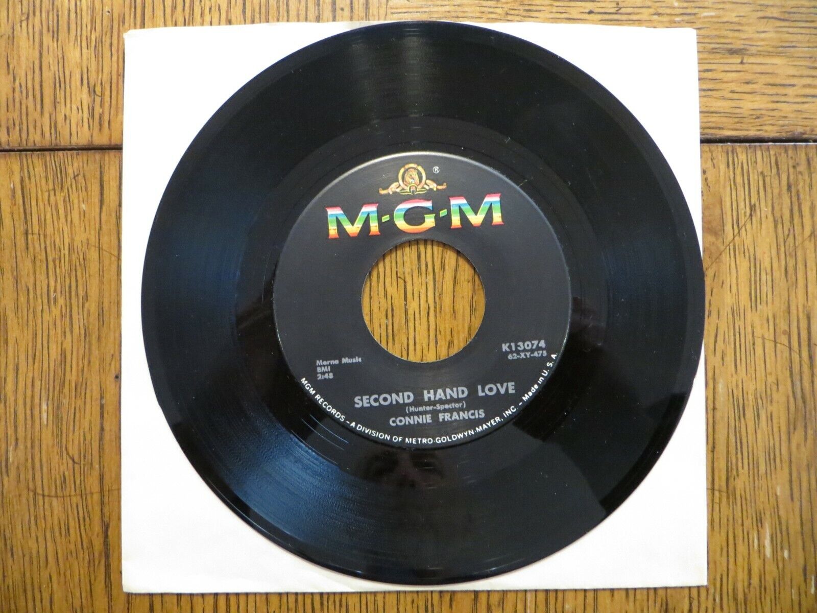 Connie Francis – Second Hand Love - 1962 MGM Records K13074 7\