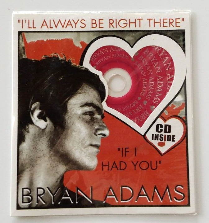 BRYAN ADAMS: I\'LL ALWAYS BE RIGHT THERE - VTG 1999 MUSIC CD VALENTINES DAY CARD