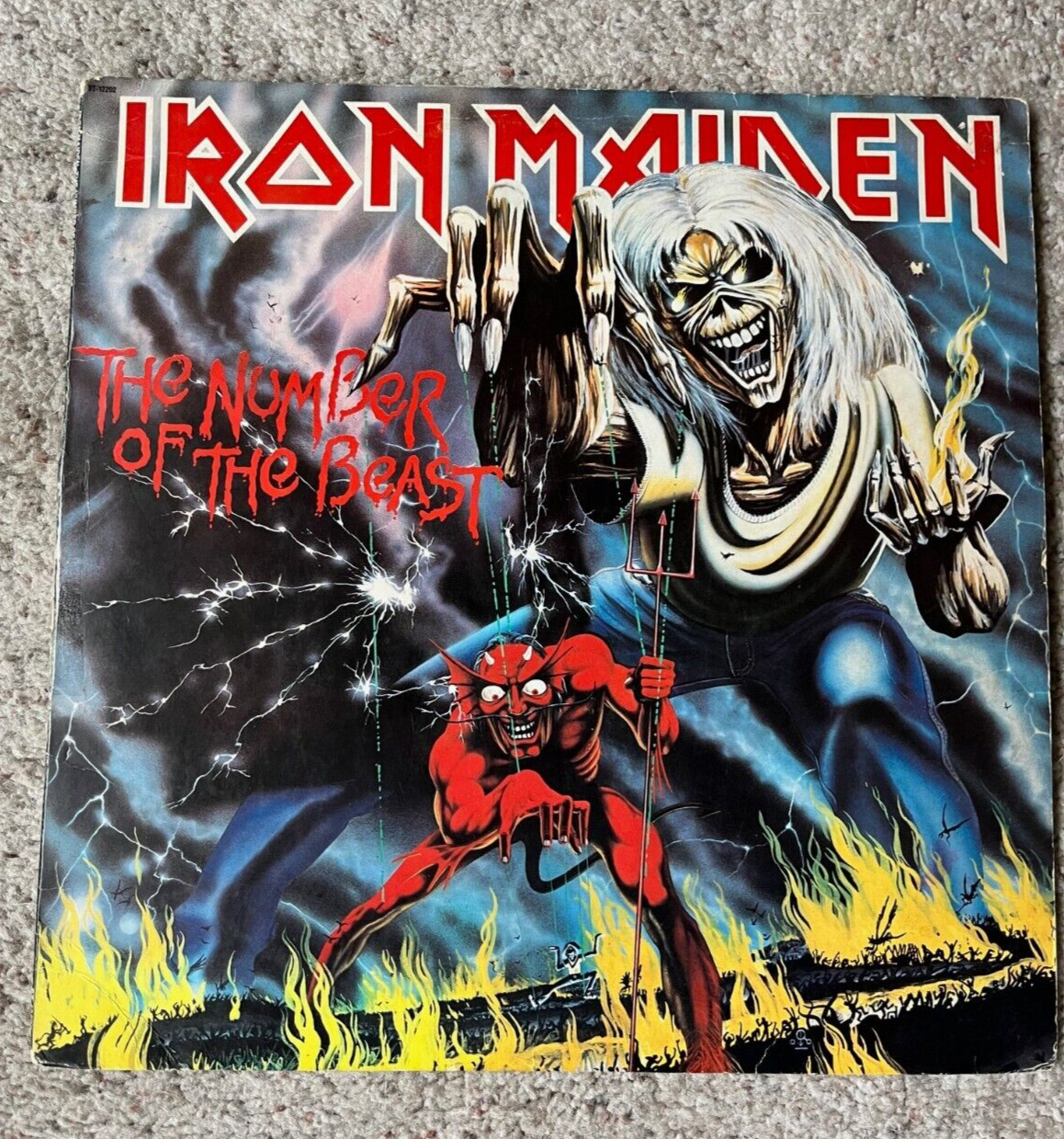 IRON MAIDEN ~Orig 1982 1st Press USA THE NUMBER Of The BEAST Vinyl LP ~ ST-12202