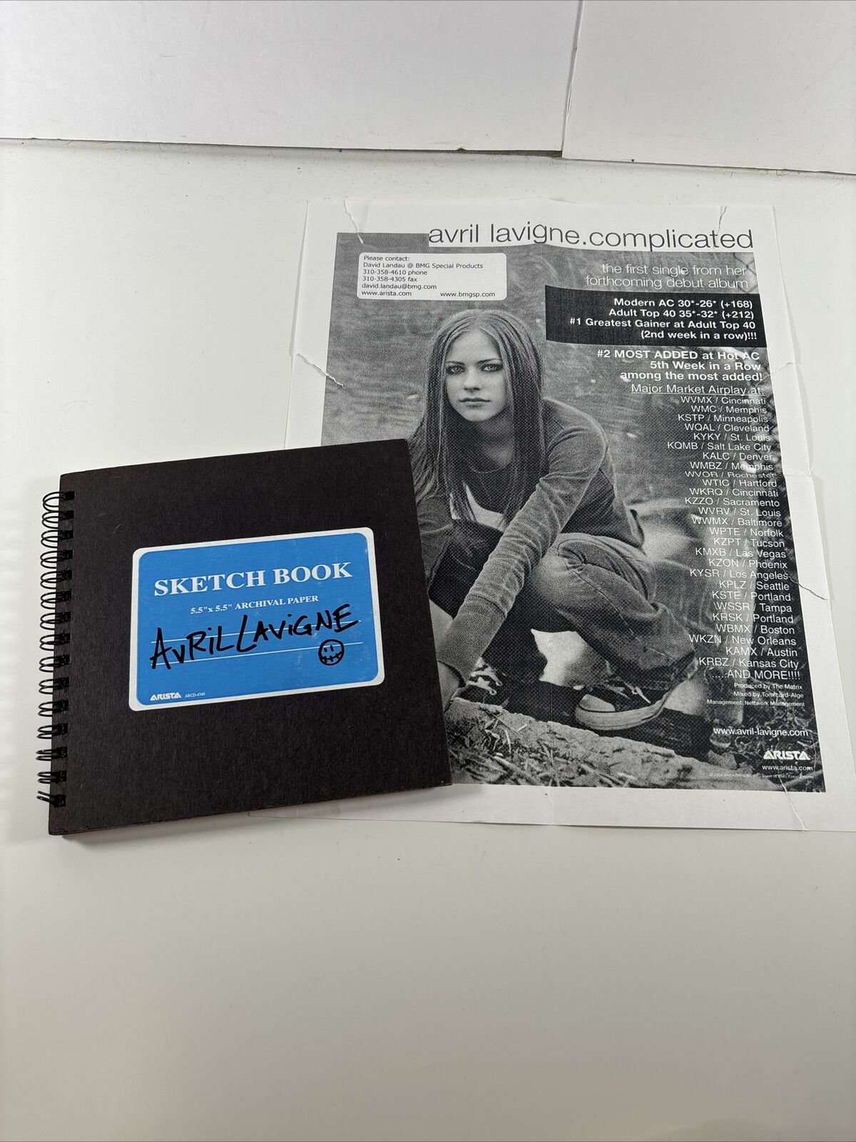 Avril Lavigne Sketch Book CD Promo Rare Arista Records Album Advance Let Go Oop