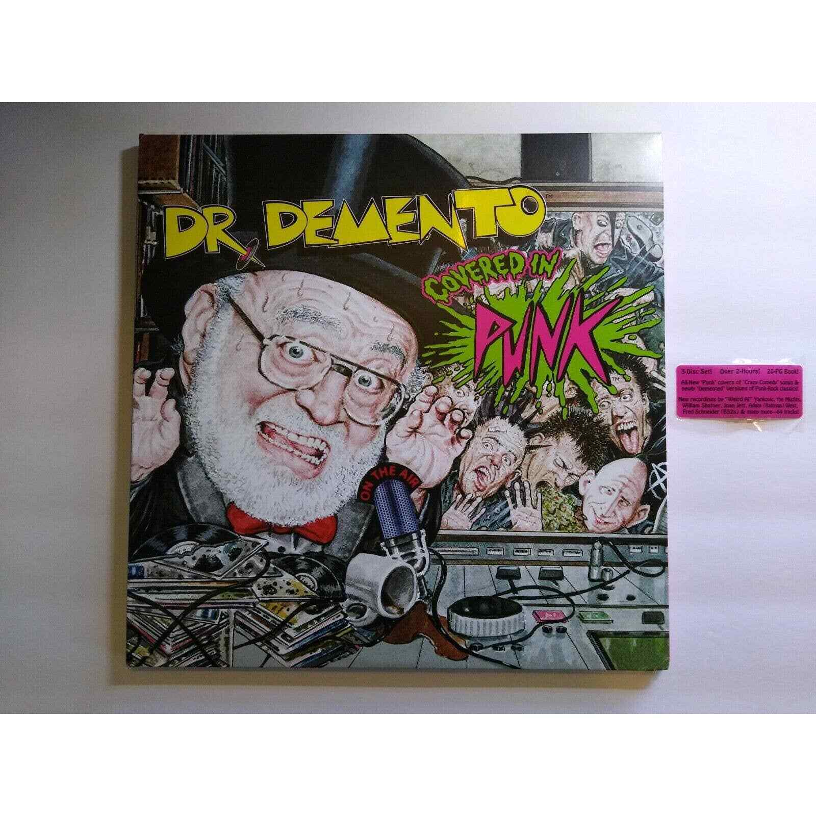 Dr Demento Covered In Punk SPLATTER Triple Vinyl LP Adam West William Shatner