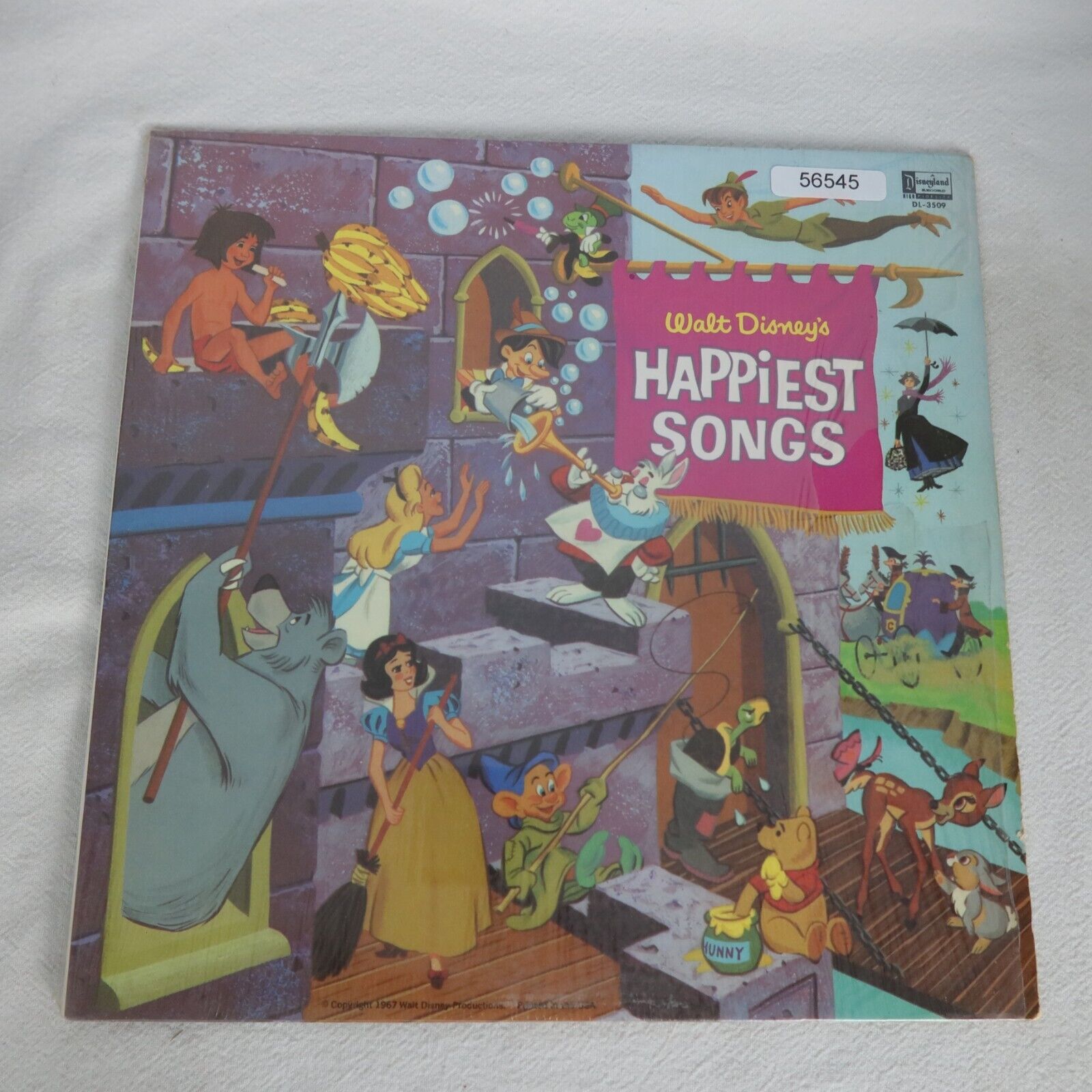 Walt Disney Walt Disney\'S Happiest Songs DISNEYLAND Dl 3509 w/ Shrink LP Vinyl