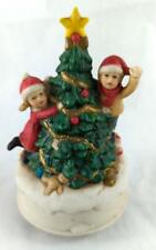 Vintage Ceramic Christmas Tree With Children Music Box. Works picture