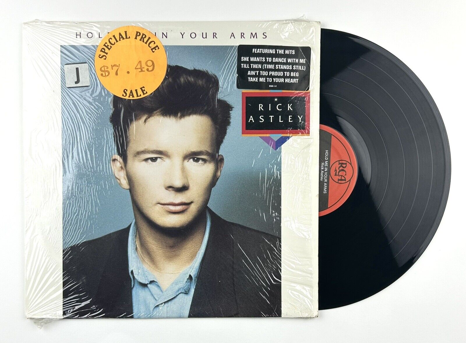 Rick Astley Hold Me In Your Arms 1988 Vinyl LP Record SRC Pressing Shrink On EX