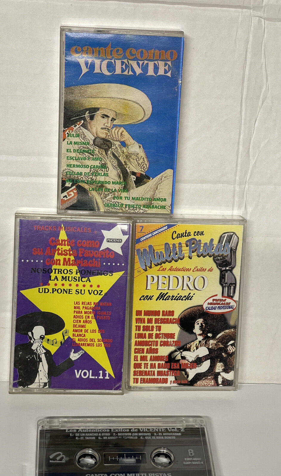 Lot of 4 Vintage Mexican Rancheras Tracks  Music Cassettes
