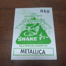  Genuine Vintage Metallica back stage pass patch  1991 picture