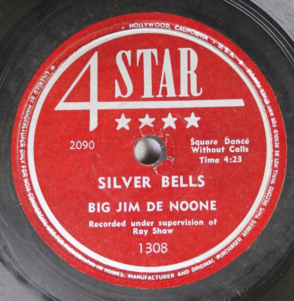 Hear Country Christmas 78 Big Jim De Noone - Silver Bells / Granny With Her Nig