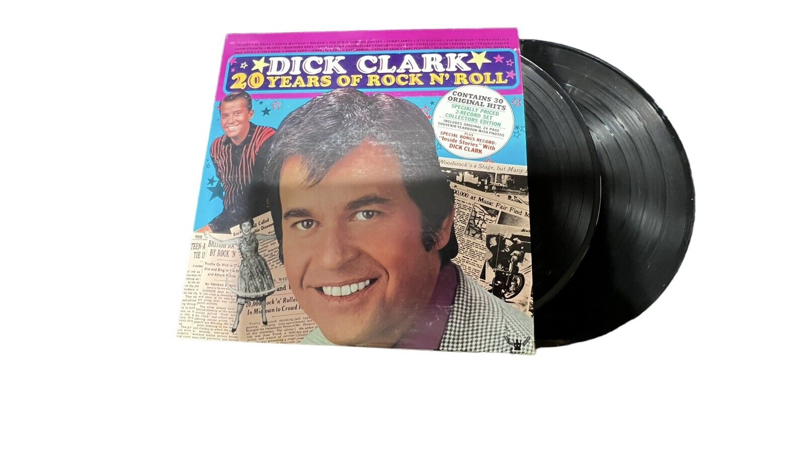 Vintage Dick Clark 20 Years of Rock & Roll Record LP Vinyl Album
