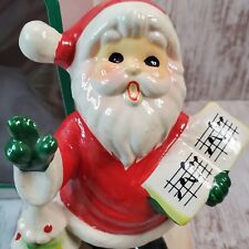 Vintage Christmas Decor Caroling Santa Music Box Jingle Bells Made in Taiwan picture