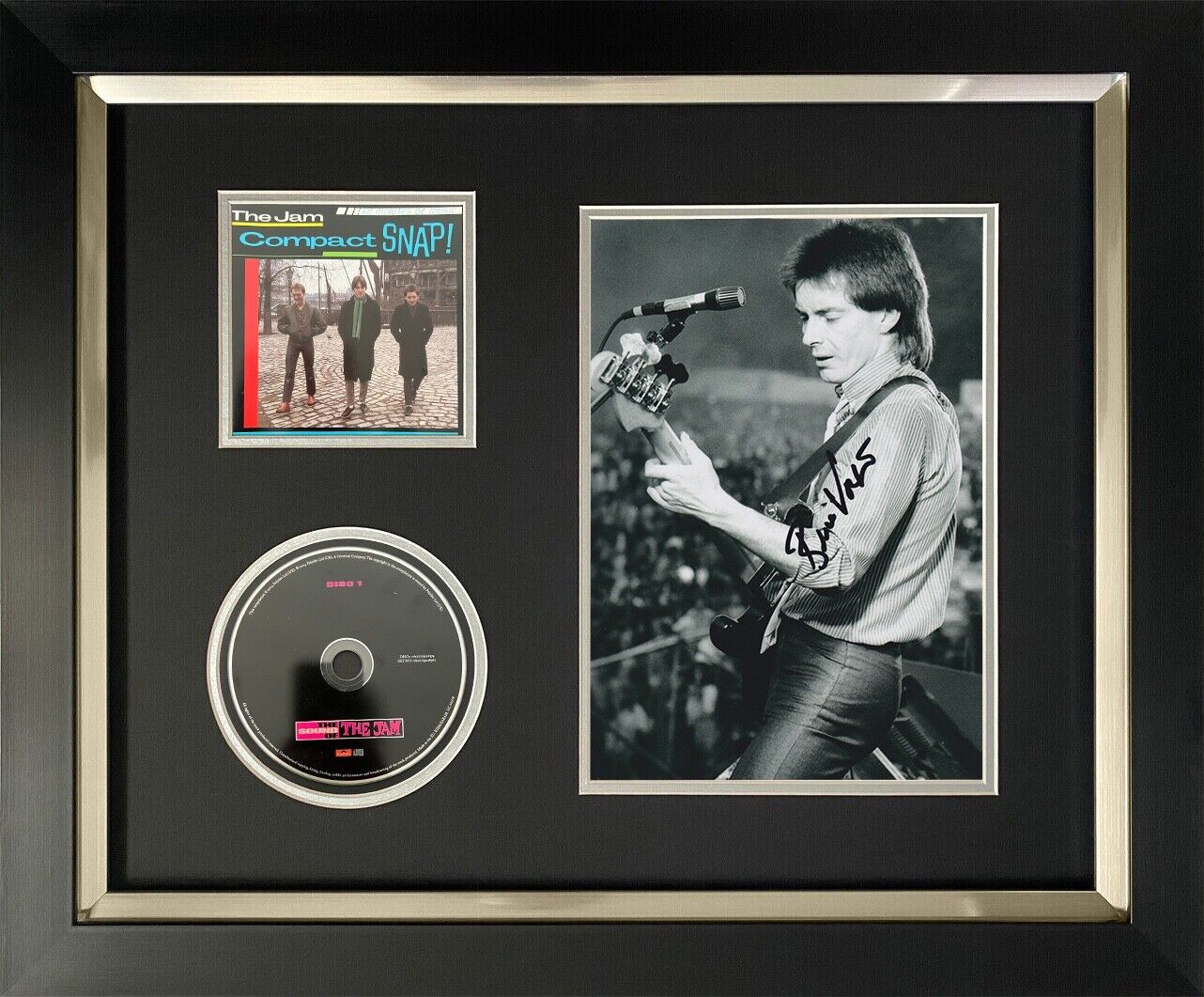 Bruce Foxton Hand Signed Framed CD Display - The Jam Snap 1