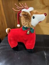 Vintage  Musical Christmas Reindeer Lighted Nose Music Plays And Noise Lights Up picture