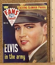 VINTAGE 1959 ELVIS PRESLEY IN THE ARMY ENGLISH FAN'S STAR LIBRARY PHOTO MAGAZINE picture