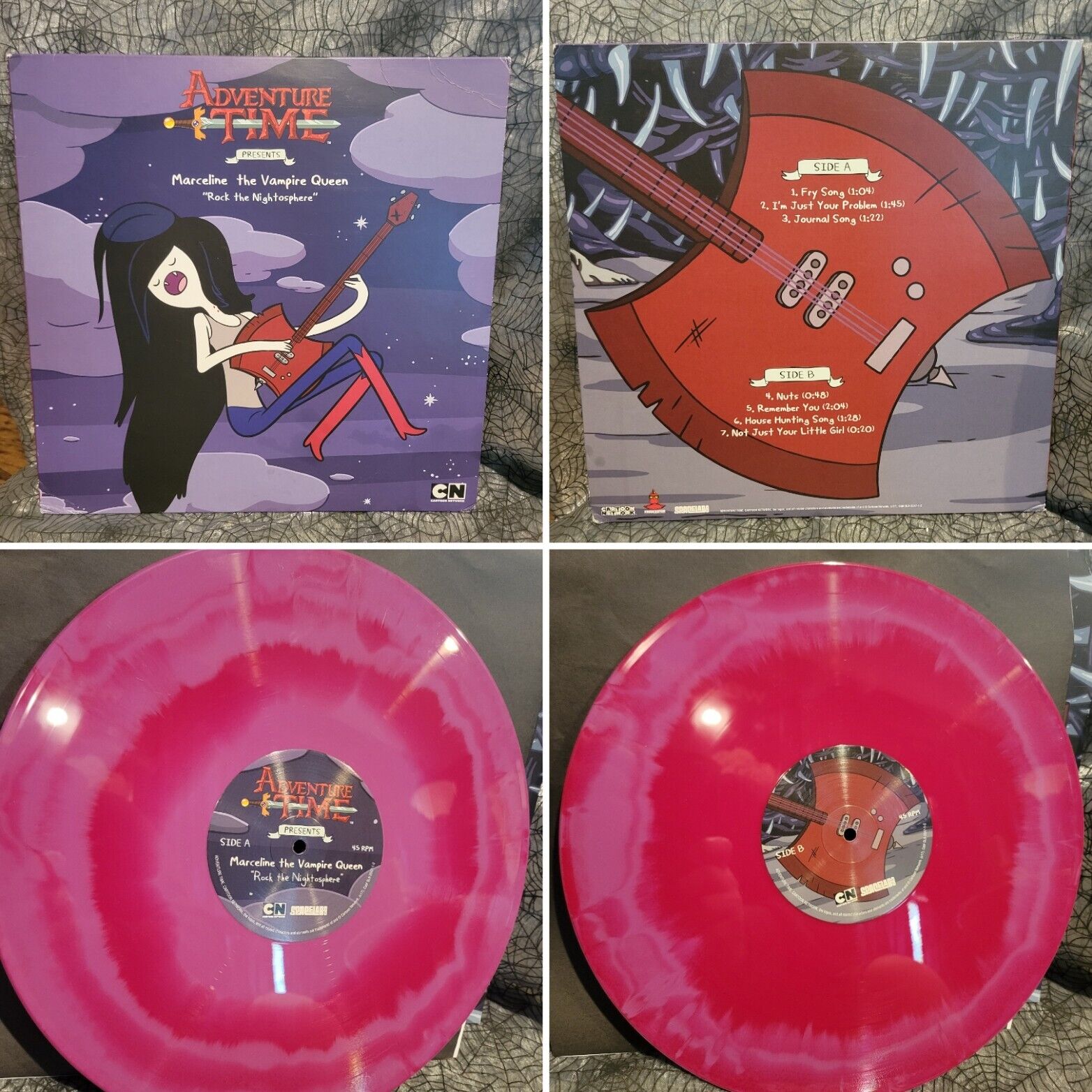 Adventure Time Marceline Rock The Nightosphere Red Pink Color Vinyl Record 