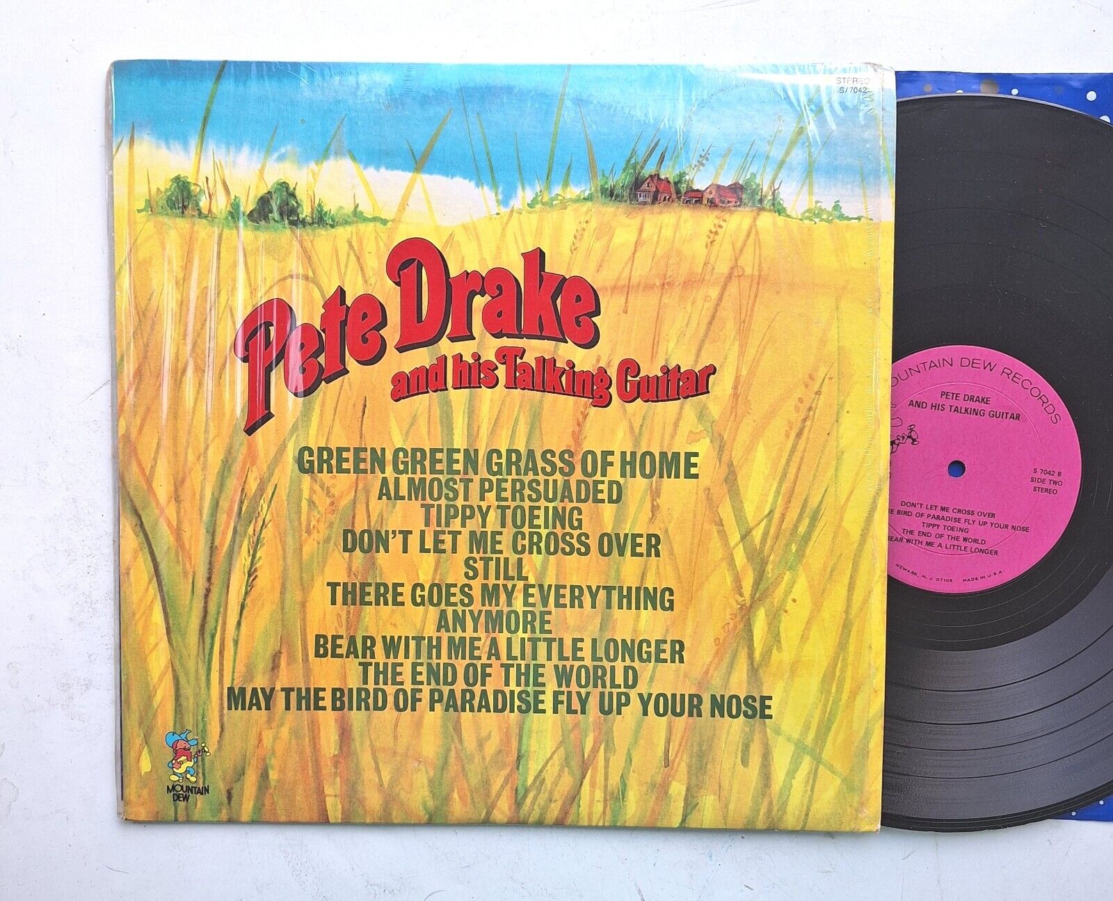Pete Drake And His talking Guitar Self Titled Mountain Dew Shrink Vinyl LP