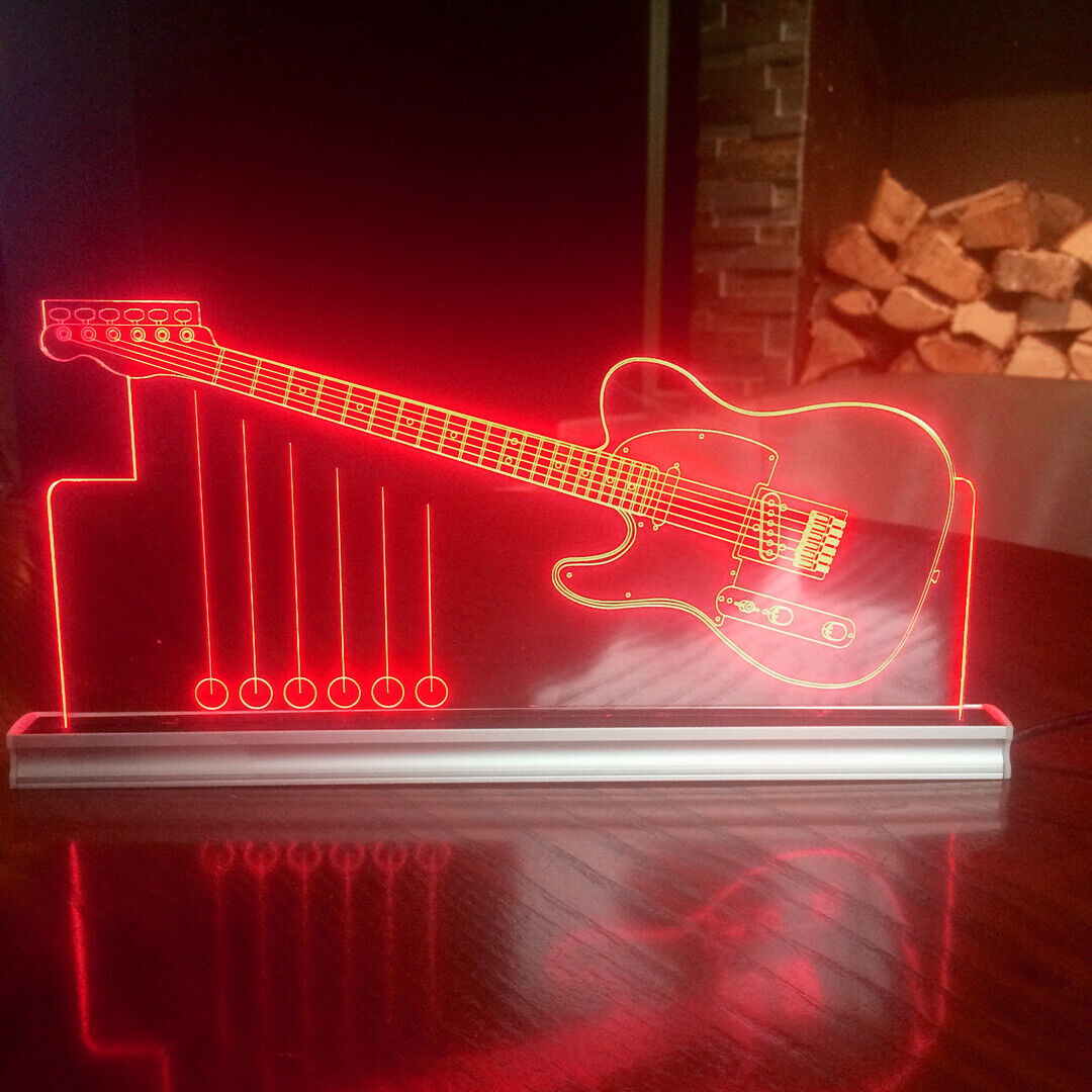 Fender Telecaster guitar LED Lamp - colour of light can be filtered