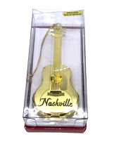 Nashville Tennessee Guitar Christmas Ornament Brass Music Souvenir Gift picture
