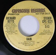 Rock Unplayed Promo 45 Richard Betts - Rain / Rain On Capricorn Records picture