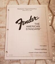vintage 1998 Fender Guitar, Bass & Amp price list, 24 pages picture