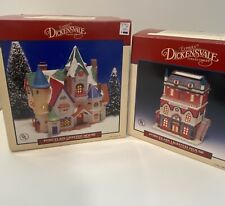 Vintage 1993 Lemax Dickensvale Houses (Santa's Workshop and King's Music Shop) picture