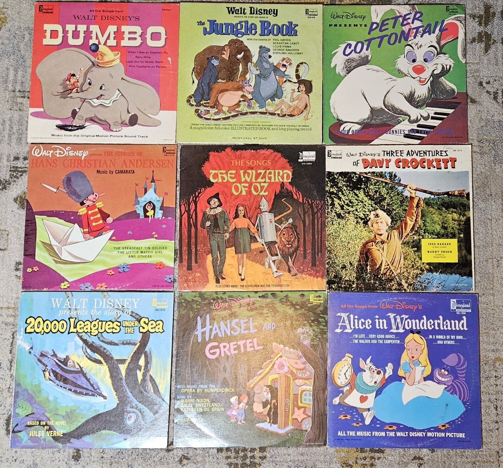 Walt Disney Lot of 21 Vintage Disneyland Vinyl LP Records RARE