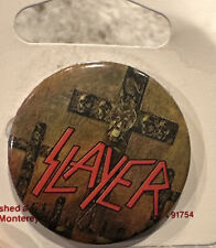 Vintage Slayer 90's Music Pinback - Slayer Pin  Thrash Metal Band Button picture